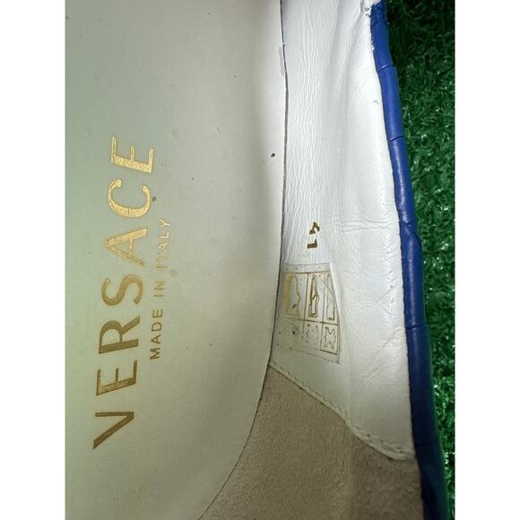 VERSACE Blue Croc Medusa Loafers Shoes Mens Size 41 - Picture 8 of 11
